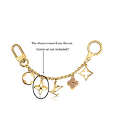 LV Cream Quatrefoil Charm Necklace - Gold Filled Curb Chain