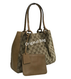 The Owl - Vintage GG Bucket Bag in Brown with Fringe