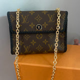 The Canvasback Shoulder/Crossbody Bag - Vintage Monogram in Black