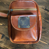 The Stork - Italian Leather Sling Bag with LV Monogram Embellishment