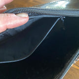 The Raven - Vintage Black Patent Gucci with Rose Gold Shoulder Bag