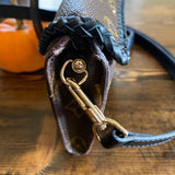 The Junco - Vintage Monogram in Black Crossbody Bag