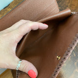 The Junco Wallet Wristlet - Vintage Monogram in Brown