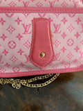 The Junco - Vintage Pink Monogram Mini Lin Canvas