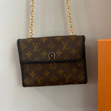 The Canvasback Shoulder/Crossbody Bag - Vintage Monogram in Black