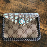 Turquoise Vintage Card Holder/Key Chain