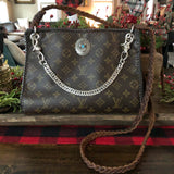 The Swan - Vintage Monogram Turquoise Crossbody