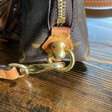 The Junco - Vintage Monogram in Brown Crossbody Bag