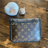 The Falcon with Back Pocket - Black Monogram Wristlet/Crossbody/Clutch