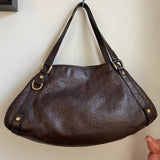 Gucci Guccissima Shoulder Bag in Brown
