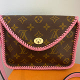 The Falcon with Sides - Monogram Crossbody in Pink