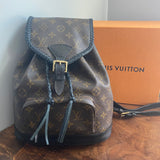 The Loon - Vintage Monogram Backpack in Black MM