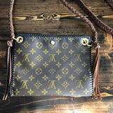 The Nuthatch - Vintage Monogram Brown Crossbody