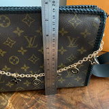 The Swan Crossbody - Vintage Monogram in Black with "LV-like" Charm