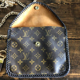 The Falcon with Back Pocket - Golden Vintage Wristlet/Crossbody/Clutch