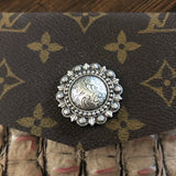 The Wren - Blush Vintage Wristlet/Crossbody/Clutch Bag