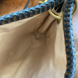 The Swan Crossbody - Vintage Monogram in Black with Brass Chain