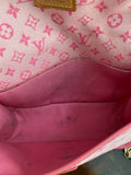 The Junco - Vintage Pink Monogram Mini Lin Canvas
