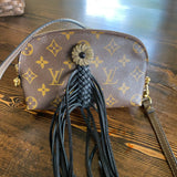 The Junco - Vintage Monogram in Black Crossbody Bag
