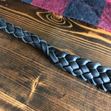 The Peacock Messenger - Black Beauty Hair-on-Hide and Monogram