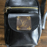 The Stork - Italian Leather Sling Bag with LV Monogram Embellishment
