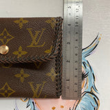 The Cardinal - Monogram Card Holder/Wallet/Wristlet in Chocolate