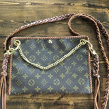 The Nuthatch - Vintage Monogram in Caramel Crossbody
