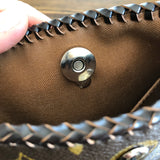 The Peacock - Vintage Monogram Hobo Crossbody - Silver Hardware