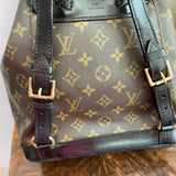 The Loon - Vintage Monogram Backpack in Black MM