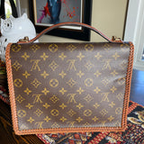 The Kingfisher - Vintage Monogram in Whiskey Crossbody