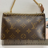 The Junco - Vintage Monogram in Gold Wristlet