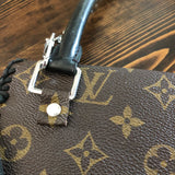 The Falcon - Monogram Black Fringe Vintage Mini Tote/Crossbody