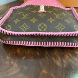 The Falcon with Sides - Monogram Crossbody in Pink