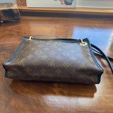 The Swan Crossbody - Vintage Monogram in Black with Brass Chain