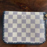 The Baby Falcon - Damier Azur Card Holder/Wristlet with Navy