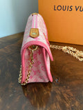 The Junco - Vintage Pink Monogram Mini Lin Canvas