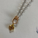 LV Blush Quatrefoil Charm Necklace with fun Rose Gold Clasp