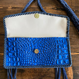 The Crane - Damier and Blue Vintage Crossbody Bag