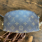 The Junco - Vintage Monogram in Brown Crossbody Bag