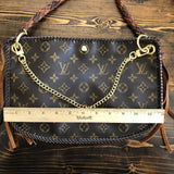 The Peacock - Vintage Monogram Hobo Crossbody - Gold Hardware
