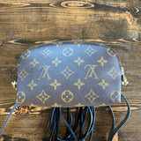 The Junco - Vintage Monogram in Black Crossbody Bag