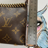 The Junco - Vintage Monogram in Gold Wristlet