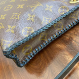 The Swan Crossbody - Vintage Monogram in Black with Brass Chain