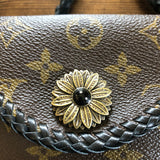 The Falcon with Back Pocket - Black Monogram Wristlet/Crossbody/Clutch