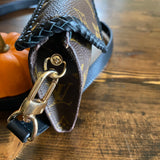 The Junco - Vintage Monogram in Black Crossbody Bag