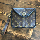 The Falcon with Back Pocket - Black Monogram Wristlet/Crossbody/Clutch