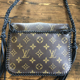 The Falcon with Back Pocket - Black Monogram Wristlet/Crossbody/Clutch