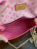The Junco - Vintage Pink Monogram Mini Lin Canvas