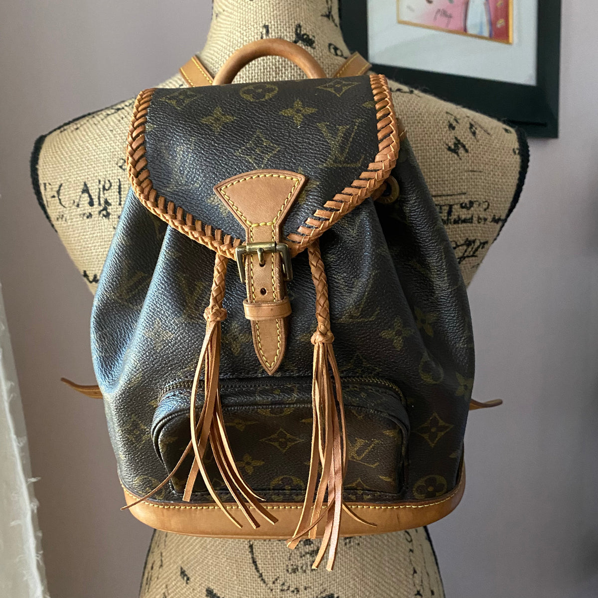 The Loon - Vintage Monogram Backpack in Black MM – Beauty Bird Vintage