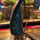 The Swan - Vintage Monogram Turquoise Crossbody